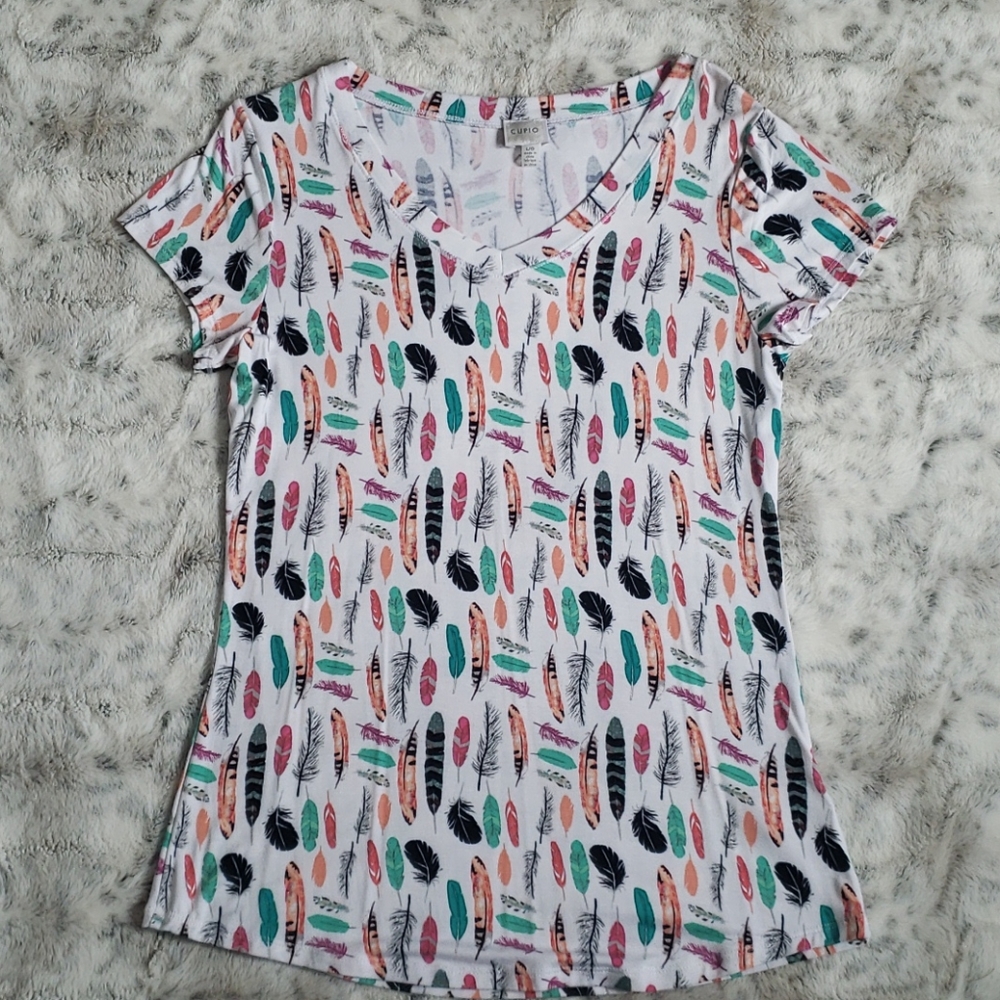 Novelty Feather T Shirt